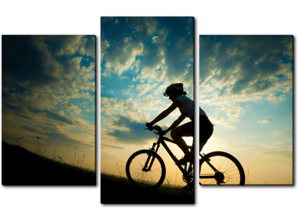 Велосипедист на закате